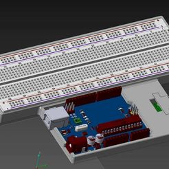 Arduino_and_Breadboard_holder.JPG Arduino Uno Holder for Organized Testing with Micro USB Breakoutboard