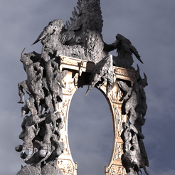 pillars.2399.png OBJ file Dantes inferno monolith Archway 2・3D printer model to download