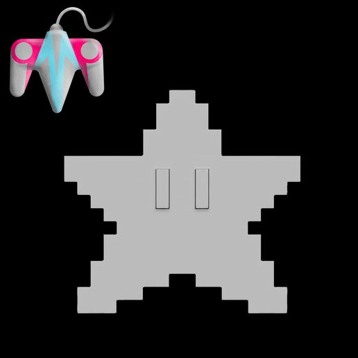 STL file 8Bit Mario Star・Template to download and 3D print・Cults