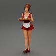 Girl-0006.jpg 2 Models - Maid woman carrying tray of Cupcakes