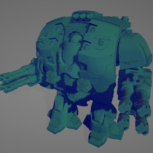 Blue Boys Ultramarines Big Leviathan Dred Robot 3D model