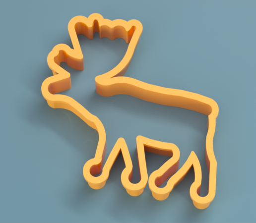 Deer cookie cutter - 3D model önizlemesi