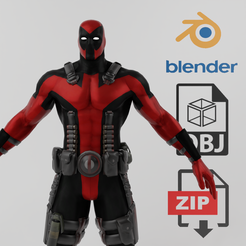 Portada.png Fichier OBJ Deadpool Ultimate Modèle texturé・Idée pour impression 3D à télécharger