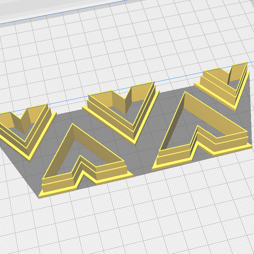 Chevron triangle cutters 3D model