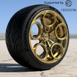 rotiform-ZRH-v8.png Rotiform ZRH 18 inch rims with yokohama advan tires for diecast and scale models