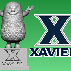 ghmhhgjk.png Xavier Musketeers men's basketball mascot statue - 3d Print