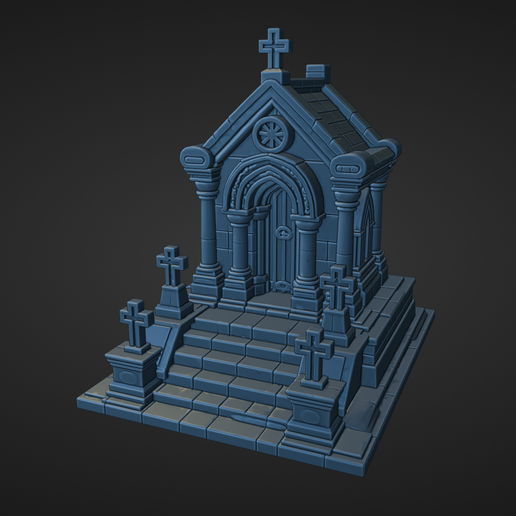 🎲 Crypt v2 32mm scale, miniature.・ STL File for 3D printing・Cults