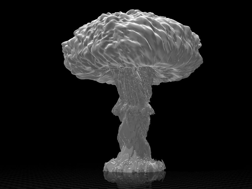 STL file Atomic bomb mushroom cloud・3D print design to download・Cults