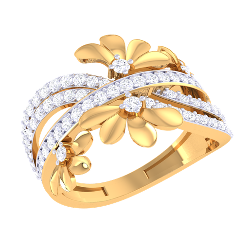 Printable 3D jewelry model of Lady diamond ring 3D model