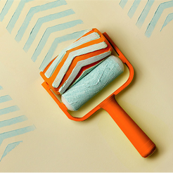 download-10.png Бесплатный STL файл Chevron Paint Roller・Дизайн для загрузки и 3D-печати