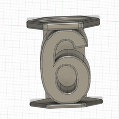 PORTE-BOUGIE-6-v2.png Archivo STL Portavelas de cumpleaños número seis (6)・Diseño de impresora 3D para descargar