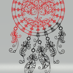 c1.png Télécharger fichier STL décoration murale arbre dreamcatcher • Objet pour impression 3D, satis3d