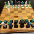 2020-01-20_00.58.09.jpg Free STL file Complete Minecraft Chess Set・3D printing template to download