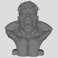 Hulk.JPG STL-Datei hulk bust kostenlos・3D-druckbares Modell zum herunterladen