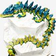 Gem-6.jpg Gemstone Dragon, Softer Crystal Dragon, Cinderwing3D, Articulating Flexible Dragon, Print-in-place, NO supports!