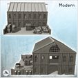 4.jpg Large multi-storey brick industrial warehouse with outdoor storage area (intact version) (27) - Modern WW2 WW1 World War Diaroma Wargaming RPG Mini Hobby
