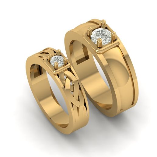 Band couple Ring 3D model