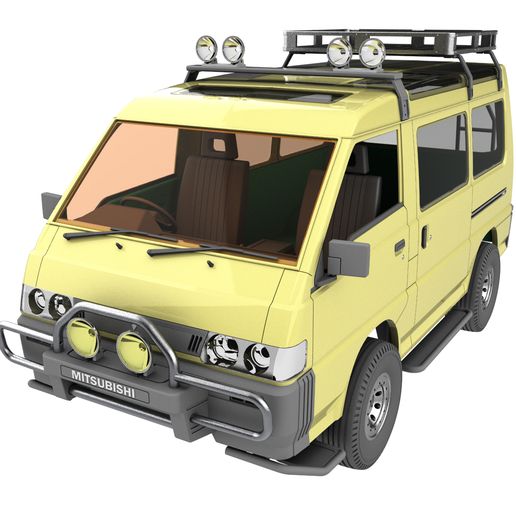 ⭐ Mitsubishi delica star wagon 3d print model for TRX4・ STL File