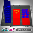 funstl-flexibox-case-with-flexible-cover-3mf-superman.png FUNSTL - FlexiBox, Case with flexible cover - Model Superman 3MF
