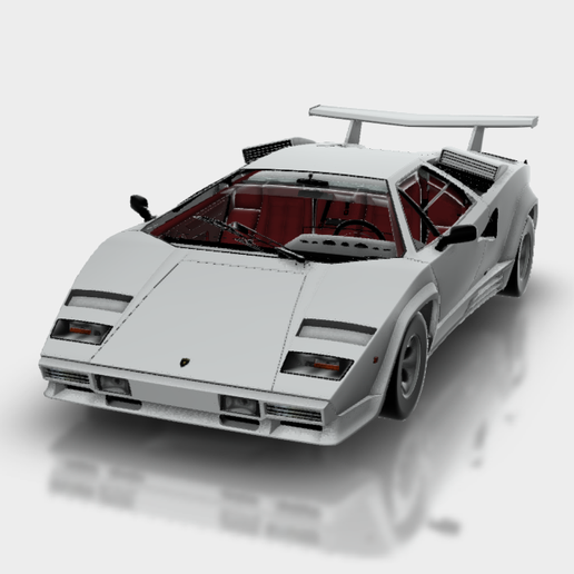 🚗 Lamborghini Countach LP5000.・ STL File for 3D printing・Cults