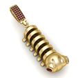 RENDAR-01.jpg Centipede Inspired Pendant with Diamond and Ruby Accents