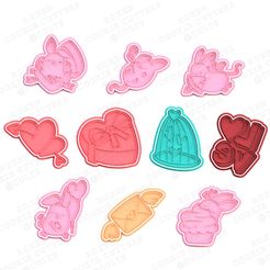 1.jpg Файл 3D Valentines Day cookie cutter set of 10・Шаблон для загрузки и 3D-печати, roxengames