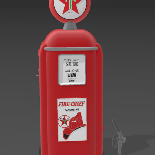 🔥 Fire Chief Gas Pump・ STL File for 3D printing・Cults