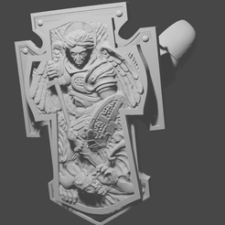 Dark-angel-shield.png Free STL file Warhammer 40k Dark Angel Shield・Design to download and 3D print