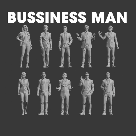 Business man figure 3D print model 3D model