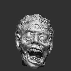Zombie-treat-bowl-1.jpg Файл STL Миска для угощения в виде головы зомби・Модель для загрузки и 3D-печати