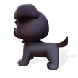 003.png Low-Poly Pup - Personnage de chien mignon pour le rigging et l'impression 3D