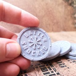 chaos_coin.jpg STL file Battle-shock tokens - chaos assortment・3D printer design to download