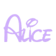 Alice TXT.stl Bright first name "Alice