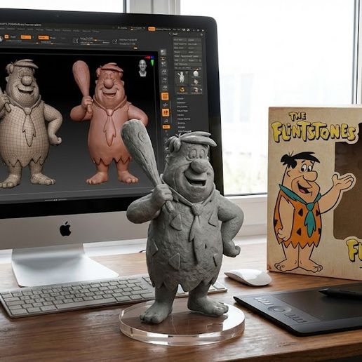 FRED FLINTSTONE: The King of Bedrock! 🍖 Retro 3D Model
