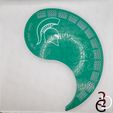 1-1-MSU.jpg Yin Yang Cribbage Board - Michigan State University