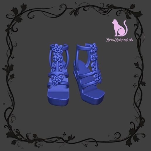 5473.jpg Floral Motif Shoes in Catrine DeMew Style