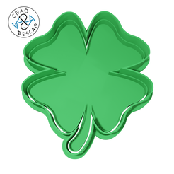 St.Patrick_8cm_2pc_03_C.png Clover Leaf - Cookie Cutter - Fondant - Polymer Clay