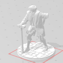 vecchio.png STL file Old man townsfolk dnd・3D printer design to download