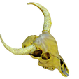 model-4.png Gold Horned animal skull no.2
