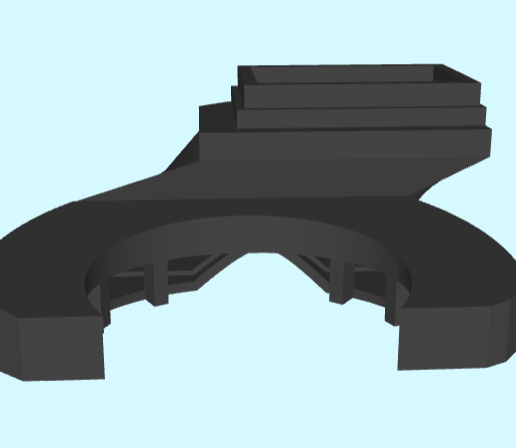 3D Model: Sidewinder X2 Fan Duct with nozzle view