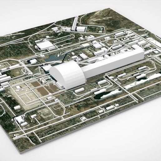 Cityscape Chornobyl nuclear power plant in Ukraine