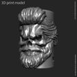 SB_vol1_lowpoly_z9.jpg lowpoly Skull bearded vol1 flower pot