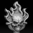 1.png Skull cup keychain bas-relief