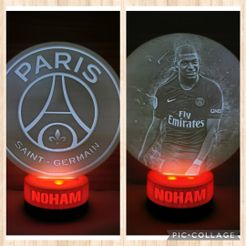 Collage-2021-12-29-09_37_41.jpg STL file PSG / M'Bappe nightlight with blank base (without name)・3D print design to download, Val_idees