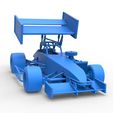 125.jpg Supermodified front engine Winged race car V4 Scale 1:25