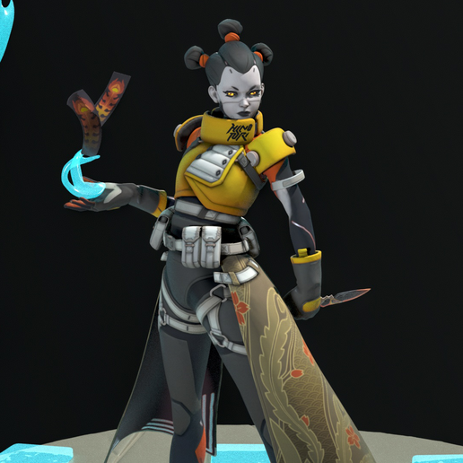 個人装備 kiriko 🎨 Kiriko Hinotori Overwatch 2 blizzard 3d printed figure・ STL