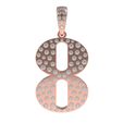 09.jpg Letter 8 Flush Setting Diamond Pendant