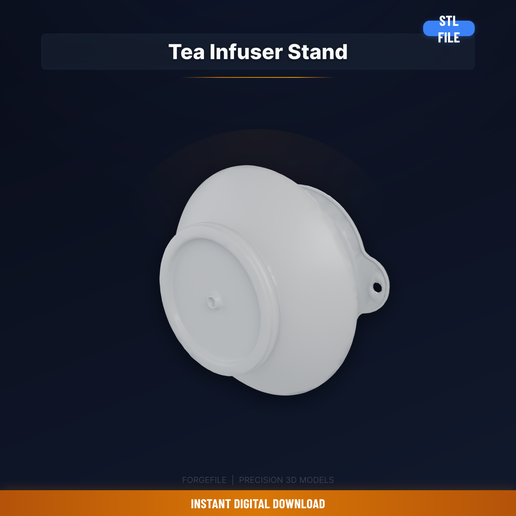Tea Ball Infuser Rest Stand, Holds Wet Infuser, Catches - 3D Printable STL File