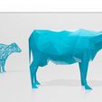 2.jpg Cow - Cow - Voxel - LowPoly - Wireframe 3D Model Print