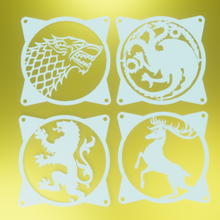 render_000.png STL file GAME OF THRONES - CPU FAN COVER・3D printer model to download